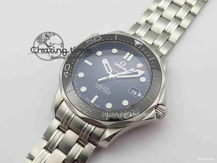 0227 Seamaster 300M SS MK 1:1 Best Edition Black Dial Ceramic Bezel On SS Bracelet A TopPick 8177